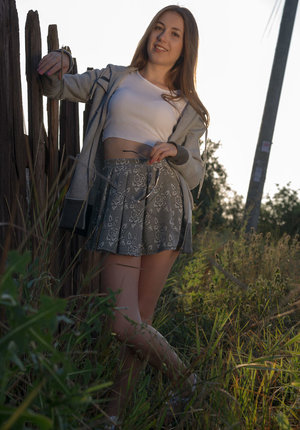 18 year old girl Ally Styles smokes before a nut sac nudeing BJ and a sexy